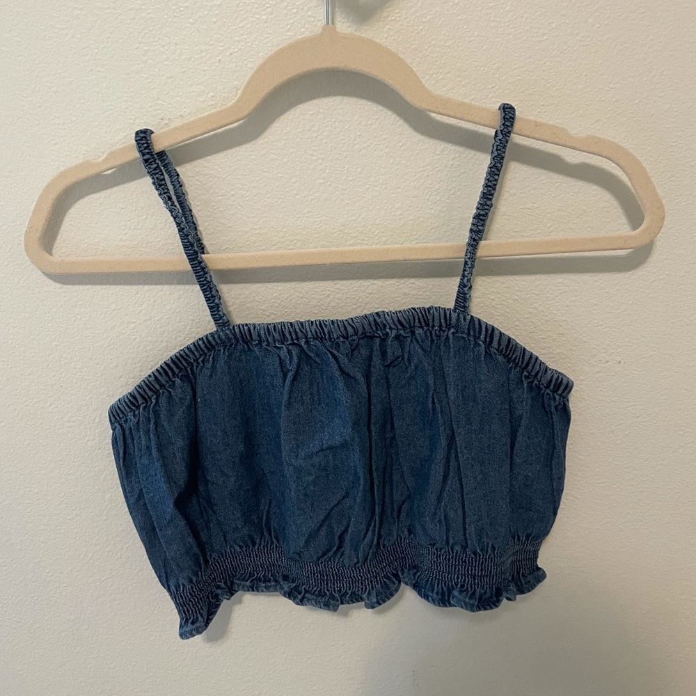 American Eagle Denim crop top